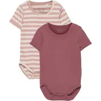 Minymo Bodyer k/e - 2-pack - Violet Ice - - 68 - Kortermet body