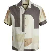Jack & Jones Blacarnaby Print Resort Plus Size Kortarmet Skjorte