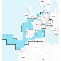 Garmin Navionics+ Sjøkart For Sentral-og Vest-europa