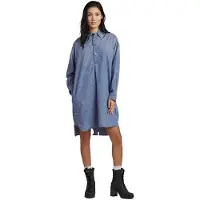 G-Star Denim Shirt Kjole Med Lange Ermer