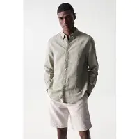 Salsa Jeans Cotton Linnen Regular Fit Skjorte Med Lange Ermer
