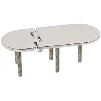 A.a.a. Rustfritt Stål Reversert Hengsel Med Fangepinner 145x65x4 Mm
