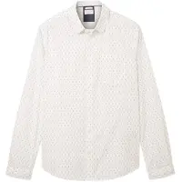 Tom Tailor 1039916 Fitted Printed Stretch Skjorte Med Lange Ermer