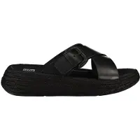 FitFlop F-mode Espadrille Buckle Leather Flatform Badesandal