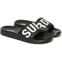 Superdry for woman. WF310229A Vegan pool flip flops Core black (40/41), Flat, None, Beachwear