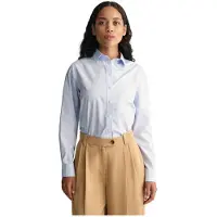 Gant for woman. 4300348 Regular Fit blue poplin shirt (36), Casual, Cotton, Long sleeve
