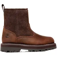 Timberland unisex for kids. TB1A28KX2421 Courma Mid Warm brown leather boots (23), Flat, Zip, Casual, children's fashion