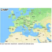 C-MAP Kart Over Adriaterhavet Og Det Joniske Hav