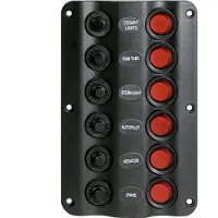 Talamex Wavedesign Bryterpanel 6 Brytere 12v