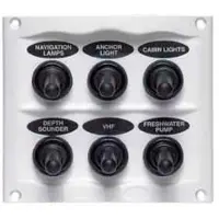 Bep Marine Vanntett Panel Med 6 Brytere