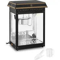 Royal Catering Retro Popcorn Maker TEFLON 1600 W 5-6kg/t - svart og gull