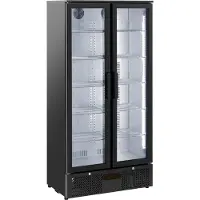 Royal Catering Baro vinkjøleskap, 2 dører, glass, 458 l, 295 W