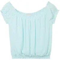 Tom Tailor Cropped Allover Printed Ermeløs Bluse