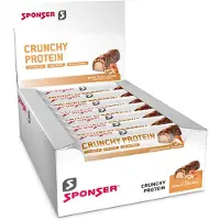 Sponser Sport Food Crunchy Proteinbarerboks Bringebær 50g 12 Enheter