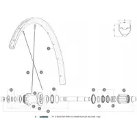 Mavic Aksium Elite Ust Disc 650b Bakre Høyre Eiker 12 Enheter