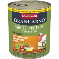 Animonda GranCarno Adult Superfoods 6 x 800 g - Kalkun + Mangold, Nype, Linolje