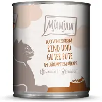 MjAMjAM Økonomipakning Duo 12 x 800 g - lekker storfe og kalkun med dampet gresskar