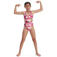 Speedo Punk Floral Lane Line Back Allover Endurance Badetøy