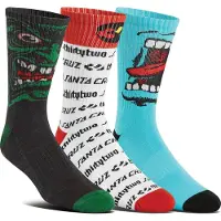 Thirtytwo Santa Cruz Crewsokker Assortert 3 Par