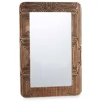 Giftdeco Giftdecor speil til vegg med treramme i mango LINES&CURVES, 60 x 90 cm