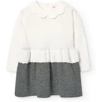 Boboli Knitwear Combined Kjole Med Lange Ermer