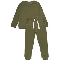 Minymo Joggedress - Dark Olive - - 12 år (152) - Joggedress