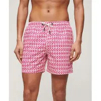 Superdry for man. M3010231A Printed swimming costume made from recycled material pink (S), Beachwear, Sustainable, Recycled polyester
