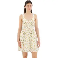 Superdry Lace Trim Ermeløs Kort Kjole