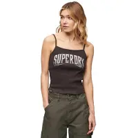 Superdry for woman. W6011887A Retro Rocker graphic T-shirt dark grey (S/M), Casual, Sleeveless / Straps, Organic Cotton, Sustainable