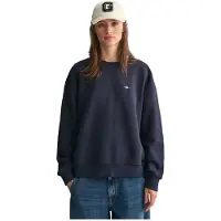 Gant for woman. 4201414 Shield navy crew neck sweatshirt (L), Casual, Cotton