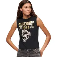 Superdry Embellish Archive Fitted Ermeløs T-skjorte
