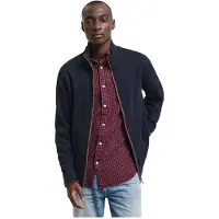 Gant for man. 2028042 Sacker Rib Rib Zip Cardigan Navy (M), Casual, Cotton