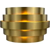 Highlight Scudo vegglampe, messing, bredde 25 cm, aluminium, G9