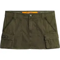 Superdry for woman. W7210305A Skirt Utility Parachute green (S), Casual, Cotton