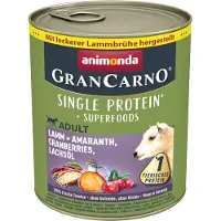 Animonda GranCarno Adult Superfoods 6 x 800 g - Lam + Amaranth, Tranebær, Lakseolje