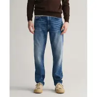 Gant for man. 1000260 Blue Slim Fit Jeans (34/32), Casual, Cotton, Denim