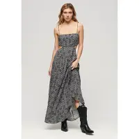 Superdry Sheered Back Ermeløs Lang Kjole