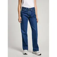 Pepe Jeans for woman. PL204844 Jeans Straight Hw Deep Ocean (27/32), Blue, Casual, Cotton, Denim, Sustainable