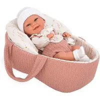 Arias dukke i rosa bæresjal 33 cm