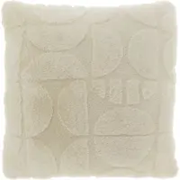 Borg Living Pyntepute - 45x45 cm - Fuskepels - Hvit