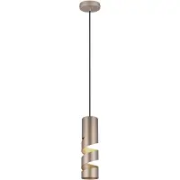 TRIO Stream hengelampe, brun, Ø 8 cm, metall, GU10