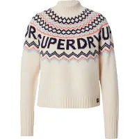 Superdry for woman. W6110555A Fairisle beige jumper (L), Casual, Acrylic