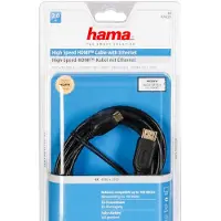 Hama HDMI 2m, 2m, HDMI Type A (Standard), HDMI Type C (Mini), 10,2 Gbit/sek., Sort