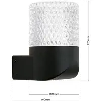 Orion Utendørs vegglampe Mondo, svart, høyde 12 cm, aluminium