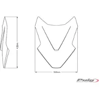 Puig V-techline Sport 20578n Sportsvindskjerm