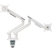 Alterzone Arm Duo Dobbel monitorarm i aluminium, Hvit