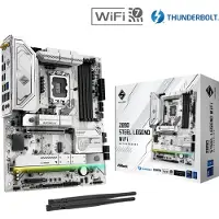 Asrock Z890 STEEL LEGENd WiFi - Hovedkort - ATX - LGA1851-sokkel - Z890 Chipset - USB4, USB-C 3.2 Gen 2x2, USB 3.2 Gen 2, USB 3.2 Gen 1 - 2.5 Gigabit LAN, Wi-Fi 7, Bluetooth - innbygd grafikk (CPU kr