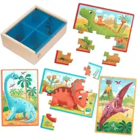 B. toys Puslespill - 4x12 - Dino - - OneSize - Puslespill