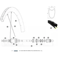Mavic Cosmic Pro Carbon Ust Disc 650b Venstre Bakhjuls-eiker 12 Enheter