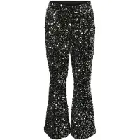 Vero moda BellaFlared Pant Black Silver Sequins (140 / 10 år)